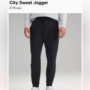 BNWT Lululemon City Sweat Pants sz S
